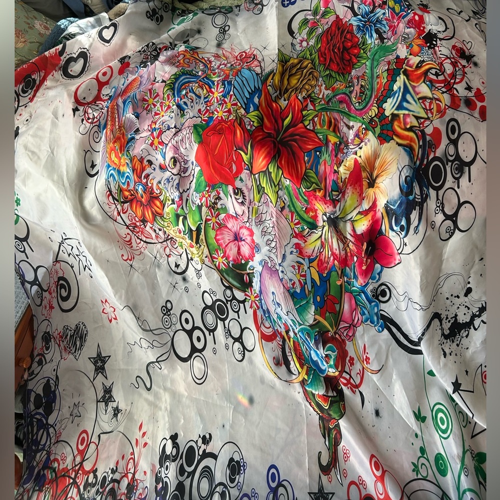 Colorful Heart Graphic shower curtain 
New without packaging